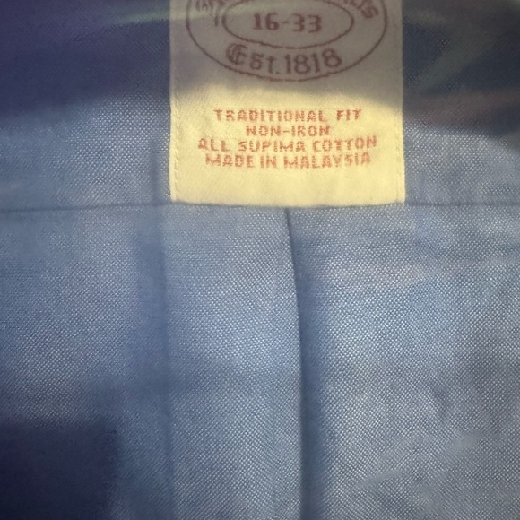 Brooks Brothers Blue Men's Shirt. Brand New with tags in the original packaging - Picture 3 of 7